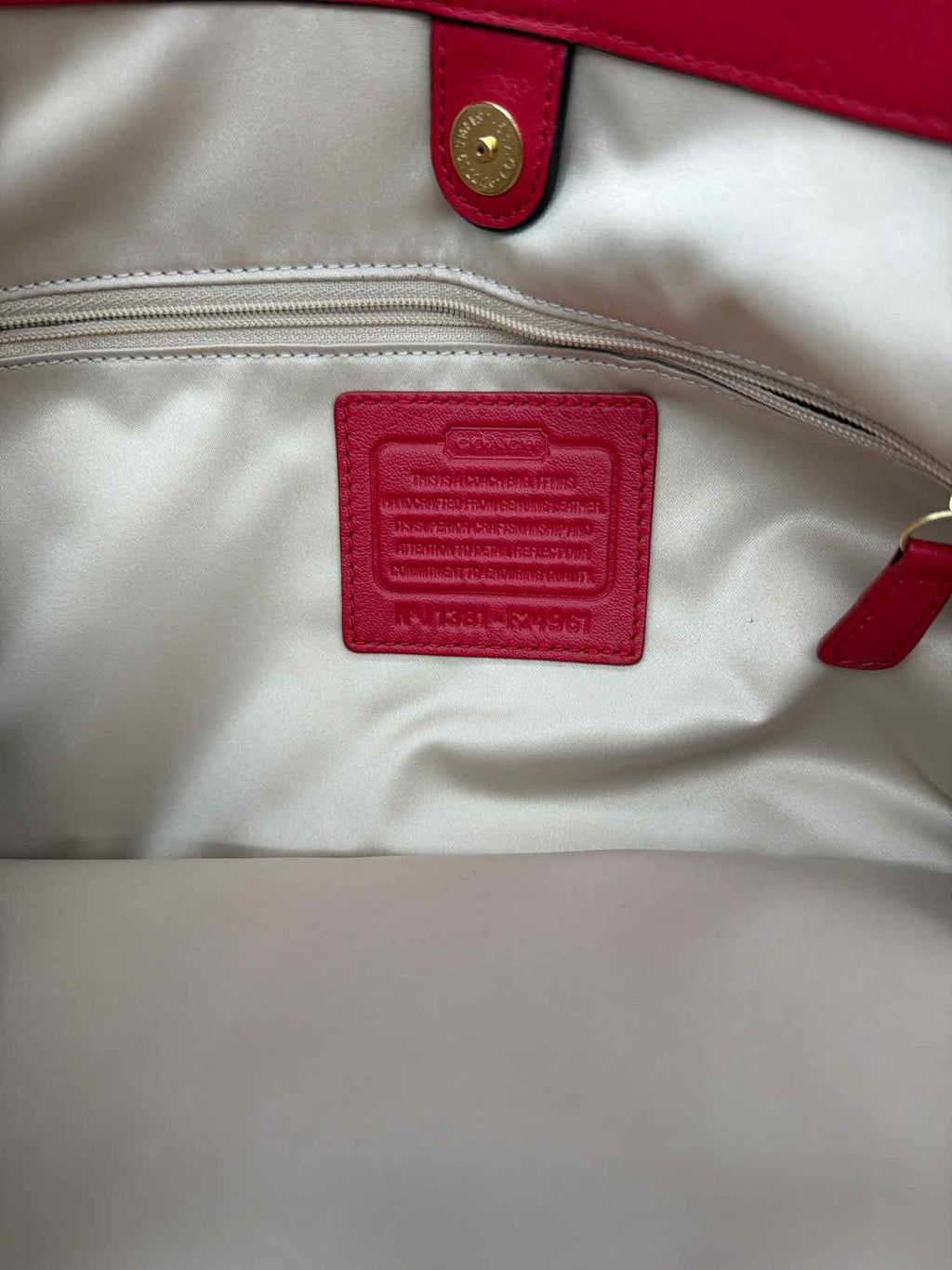 Coach Red Leather Handbag